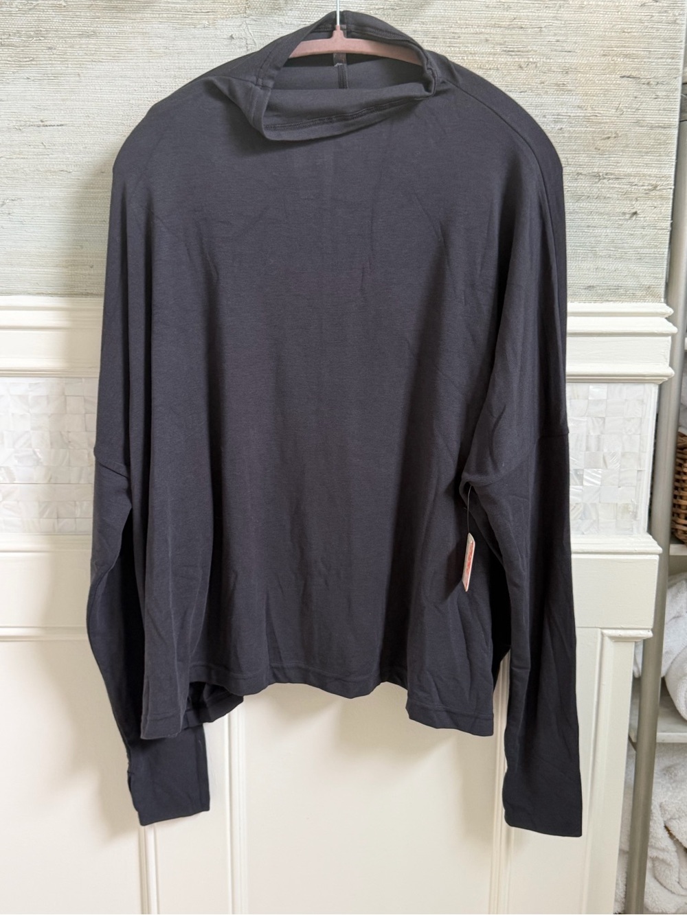 NWT new medium free people movement flow tencel wool layer top flowy black - Picture 3 of 17